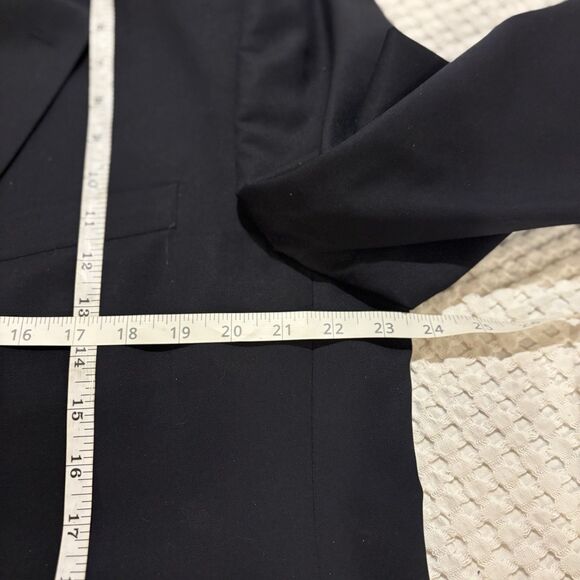 Lauren Ralph Lauren Blazer  Mens 44L 100% Wool Navy blue Gold Buttons  EUC 👀🔥 - Picture 10 of 13